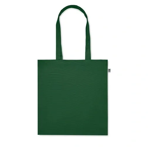 Bolsa de compra de algodón orgánico con asas largas ref MO2197 - Verde Oscuro Back