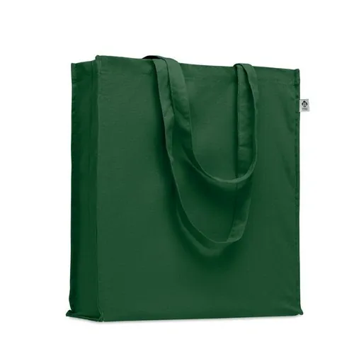 Bolsa de compra de algodón orgánico con asas largas ref MO2197 - Verde Oscuro
