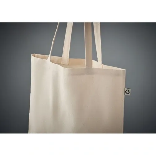 Bolsa de compra de algodón reciclado con asas largas ref MO6673 - Item Detail Picture Beig