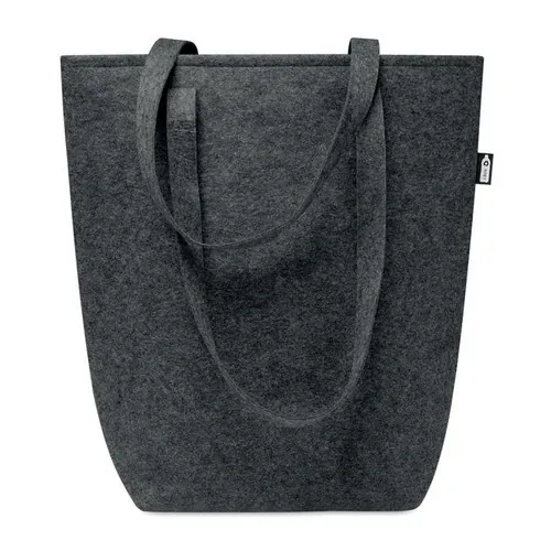 Bolsa de compra fieltro RPET con asas largas ref MO6185 - Back Gris Piedra