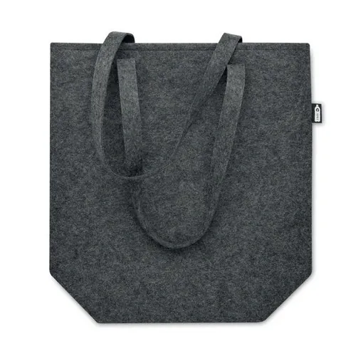 Bolsa de compra fieltro RPET con asas largas ref MO6185 - Top Gris Piedra