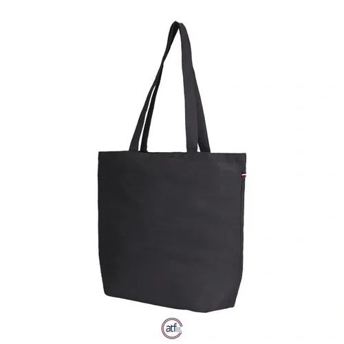 Bolsa de compras de algodón ref S04007 - Negro Profundo Side
