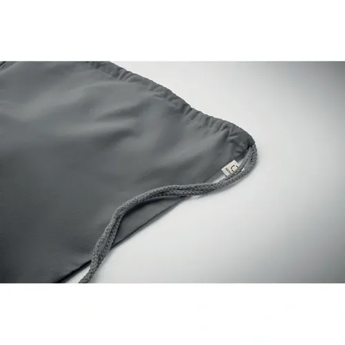 Bolsa de cuerdas ecológica de algodón reciclado ref MO2402 - Item Detail Picture Gris Piedra