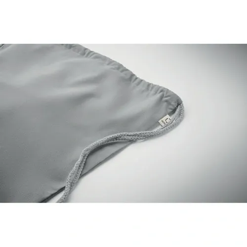 Bolsa de cuerdas ecológica de algodón reciclado ref MO2402 - Item Detail Picture Gris