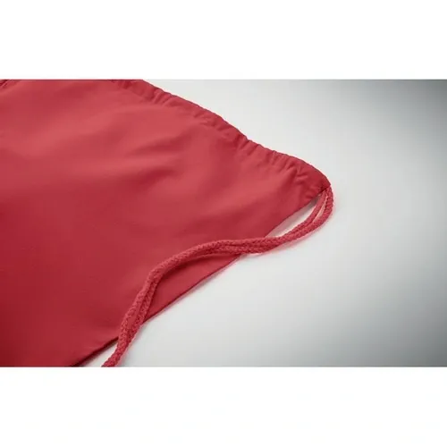 Bolsa de cuerdas ecológica de algodón reciclado ref MO2402 - Item Detail Picture Rojo