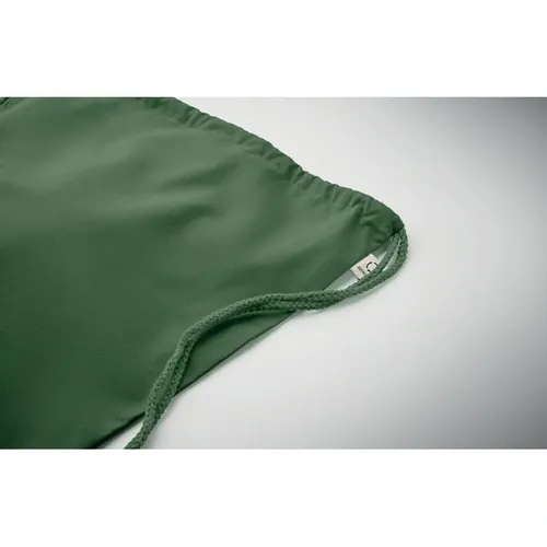 Bolsa de cuerdas ecológica de algodón reciclado ref MO2402 - Item Detail Picture Verde Oscuro
