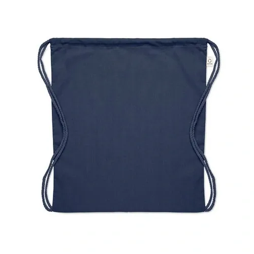 Bolsa de cuerdas ecológica de algodón reciclado ref MO2402 - Open Azul