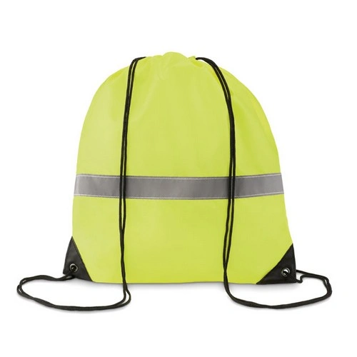 Bolsa de cuerda poliéster 190T con banda reflectante ref MO8868