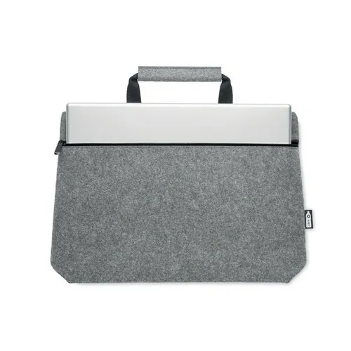Bolsa de fieltro para portátil de 15 con cremallera ref MO6718 - Back Gris