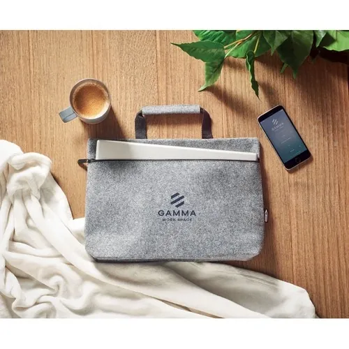 Bolsa de fieltro para portátil de 15 con cremallera ref MO6718 - Item Ambiant Picture Gris