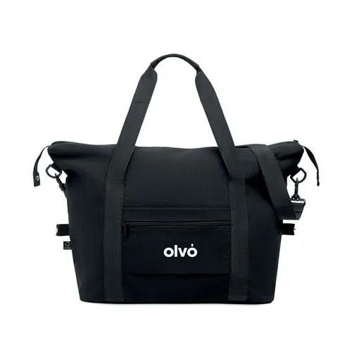 Bolsa de fin de semana reciclada con soporte trolley ref MO2306 - 3 Negro