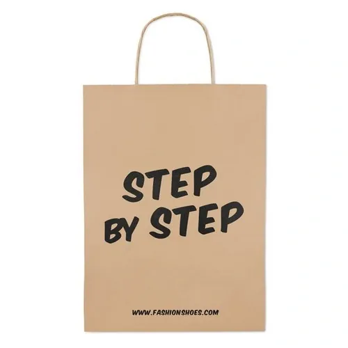 Bolsa de papel grande para regalos resistente ref MO8809 - Printed Beig