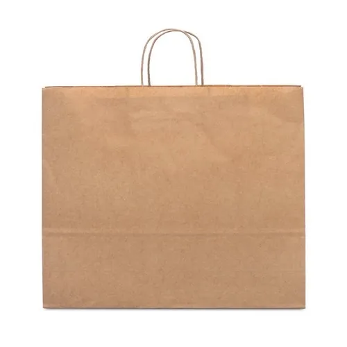 Bolsa de papel kraft con asa trenzada ref 92878 - Natural 01