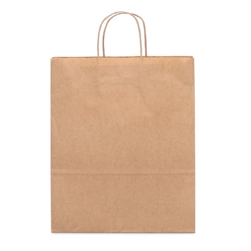 Bolsa de papel kraft con asa trenzada y material FSC ref 92877