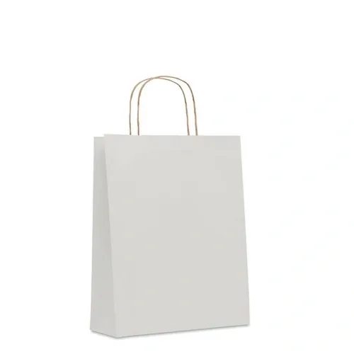 Bolsa de regalo de papel reciclada mediana ref MO6173 - Blanco
