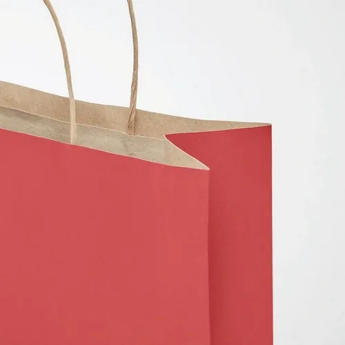 Bolsa de regalo de papel reciclada mediana ref MO6173 - Item Detail Picture Rojo