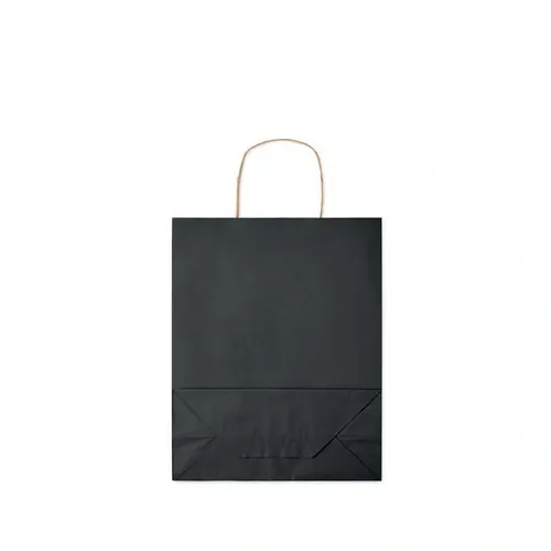 Bolsa de regalo de papel reciclada mediana ref MO6173 - Top Negro