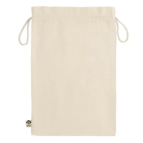 Bolsa de regalo en algodón orgánico reutilizable ref MO6636 - Top Beig