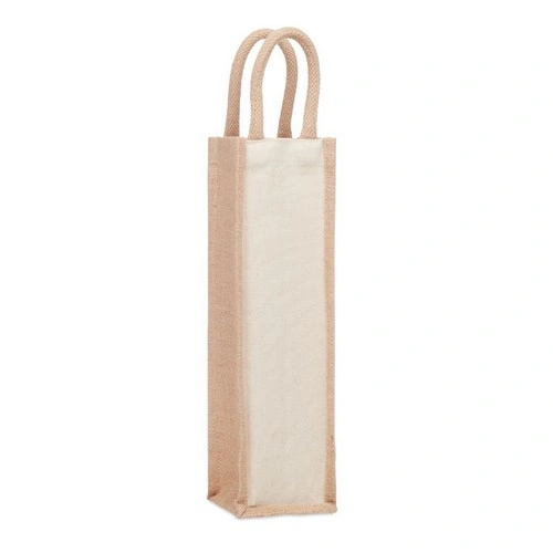 Bolsa de regalo de vino en yute y canvas resistente ref MO6258