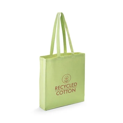 Bolsa ecológica de algodón reciclado sin teñir ref 92082 - Verde Claro