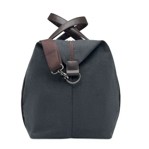Bolsa de fin de semana en canvas lavada con correas ajustables ref MO6279 - Open Negro