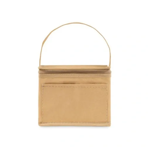 Bolsa nevera kraft con aislamiento para 6 latas ref MO9881 - Side Beig