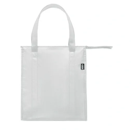 Bolsa nevera RPET 25L con aislamiento de papel de aluminio ref MO2492 - Blanco Open