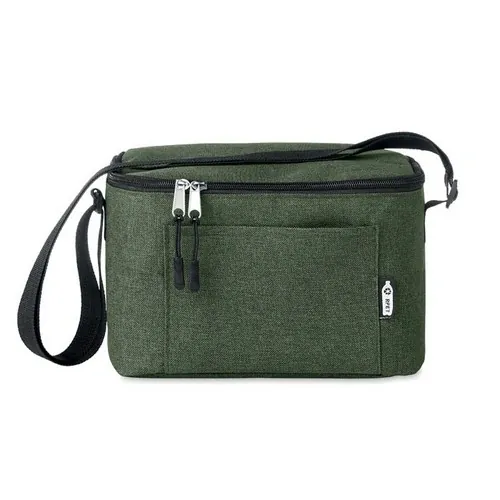 Bolsa nevera RPET 6 latas con bolsillo frontal ref MO6150 - Back Verde Oscuro