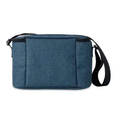 Bolsa nevera RPET 6 latas con bolsillo frontal ref MO6150 - Side Azul