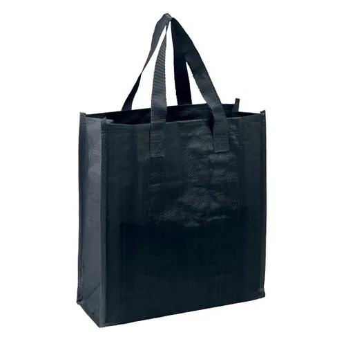 Bolsa non-woven laminada con bolsillo interior ref TE13 - Negro