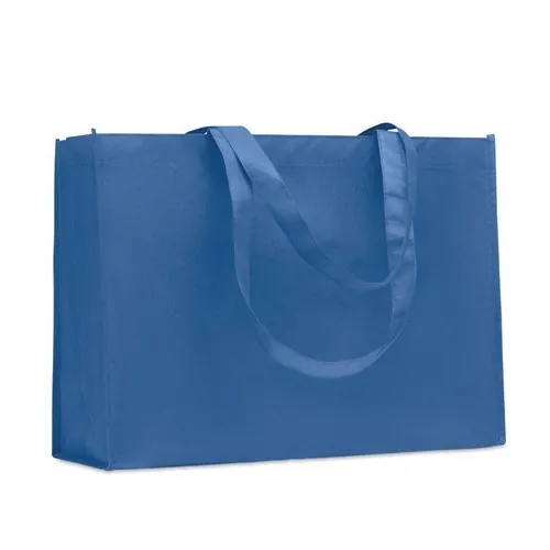 Bolsa de compra RPET con asas largas y fuelles ref MO2193 - Azul Royal