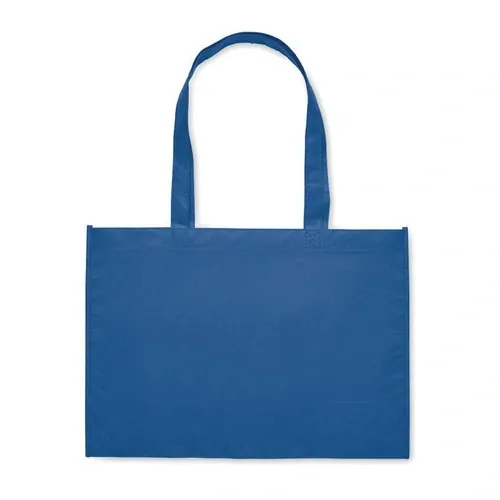 Bolsa de compra RPET con asas largas y fuelles ref MO2193 - Back Azul Royal