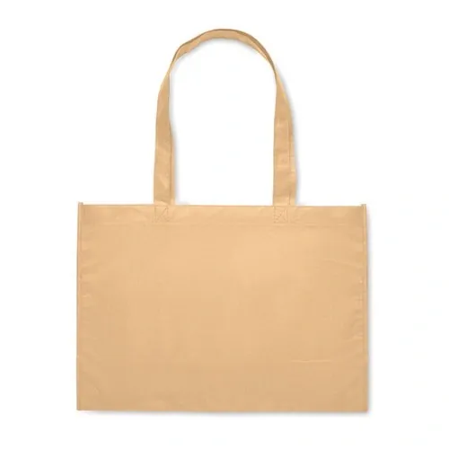 Bolsa de compra RPET con asas largas y fuelles ref MO2193 - Back Marfil