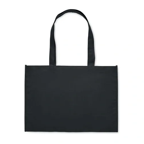 Bolsa de compra RPET con asas largas y fuelles ref MO2193 - Back Negro