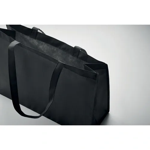 Bolsa de compra RPET con asas largas y fuelles ref MO2193 - Item Detail Picture Negro