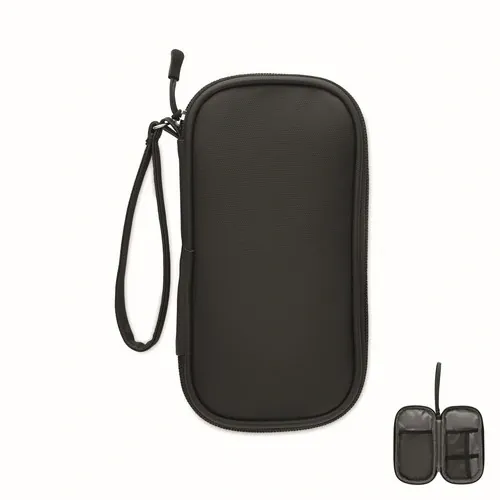 Bolsa organizadora 600D RPET personalizable y práctica ref MO2859 - Front Negro