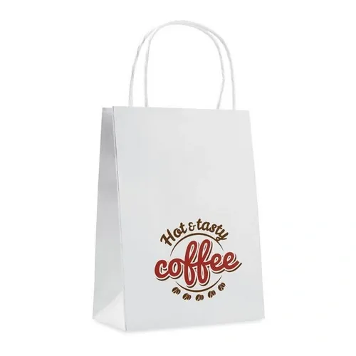 Bolsa de papel pequeña para regalos resistente ref MO8807 - Printed Blanco