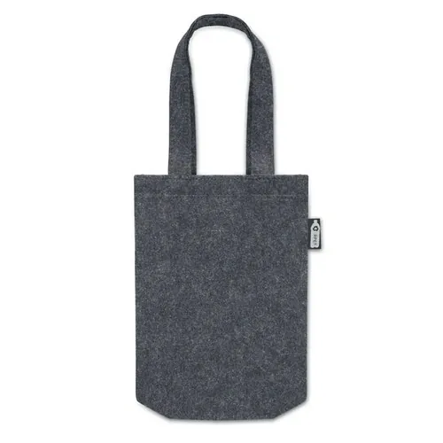 Bolsa de fieltro RPET pequeña con asas cortas ref MO2408 - Gris Piedra Back