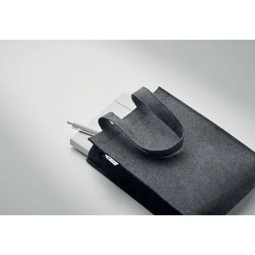 Bolsa de fieltro RPET pequeña con asas cortas ref MO2408 - Gris Piedra Item Detail Picture