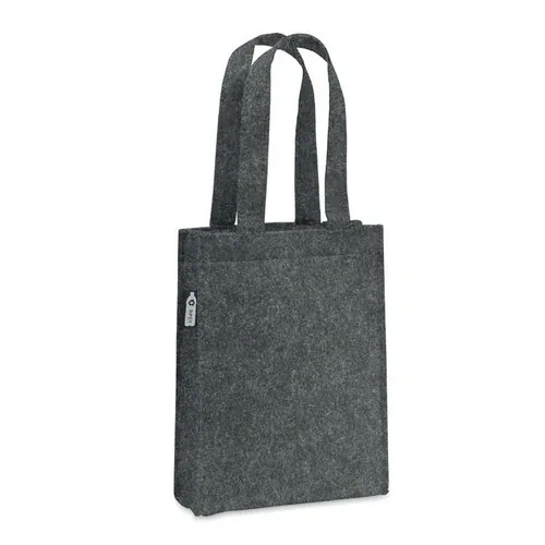Bolsa de fieltro RPET pequeña con asas cortas ref MO2408 - Gris Piedra