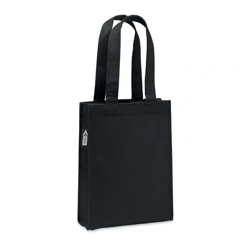 Bolsa de fieltro RPET pequeña con asas cortas ref MO2408 - Negro