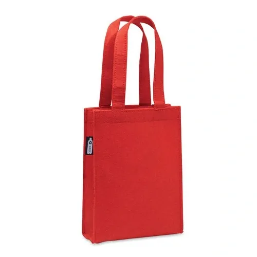 Bolsa de fieltro RPET pequeña con asas cortas ref MO2408 - Rojo