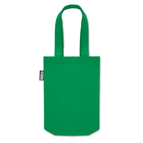 Bolsa de fieltro RPET pequeña con asas cortas ref MO2408 - Verde Top