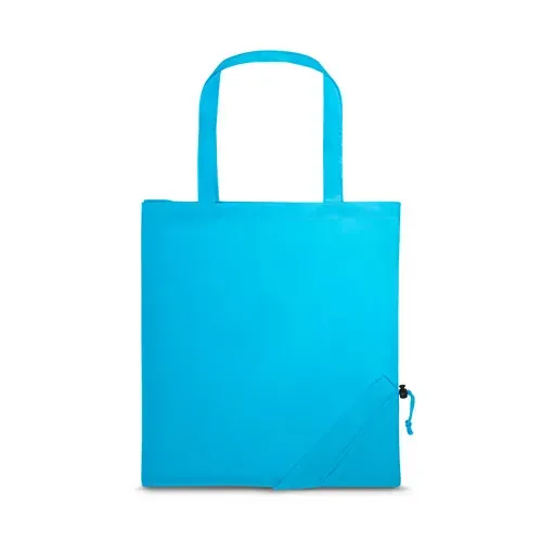 Bolsa plegable 190T con asas de 50 cm ref 92906 - Azul Claro 02