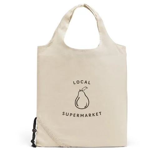 Bolsa plegable de algodón ideal para llevar ref 92922 - Natural Claro