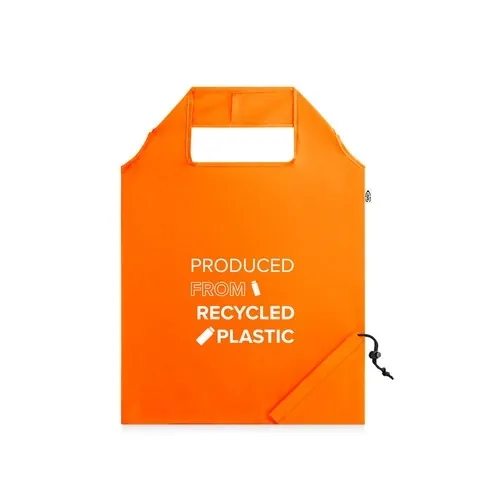 Bolsa plegable reciclada 190T con asas cómodas ref 92930 - Naranja