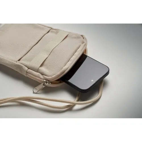 Bolsa bandolera para smartphone de algodón reciclado ref MO2519 - Beig 2