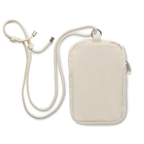 Bolsa bandolera para smartphone de algodón reciclado ref MO2519 - Beig Side