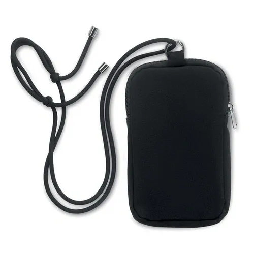 Bolsa bandolera para smartphone de algodón reciclado ref MO2519 - Negro Side