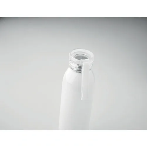 Botella de acero inoxidable con tapa y asa de silicona ref MO2241 - 5 Blanco